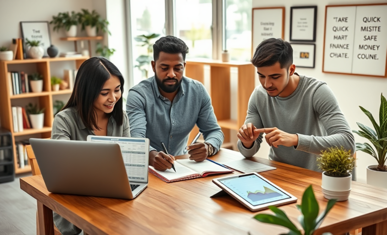 An illustration showing quick and safe money strategies to manage finances effectively.