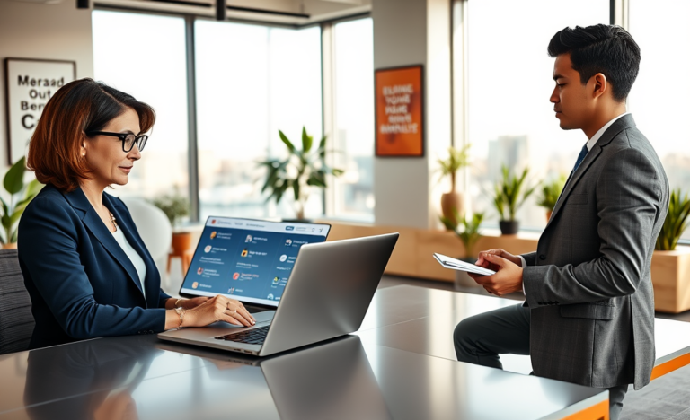 A person checking eligibility for financial benefits online.