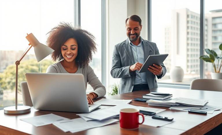 An illustration depicting the online loan application process.