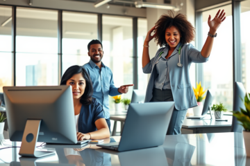 A person checking their NCLEX results online on a laptop.