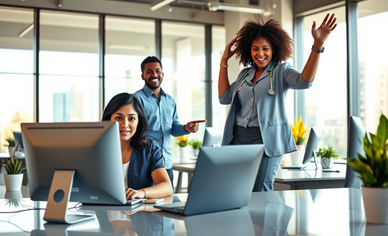 A person checking their NCLEX results online on a laptop.