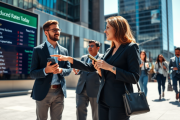 A graphic showing reduced rates for loans and mortgages, encouraging consumers to take advantage of savings opportunities.