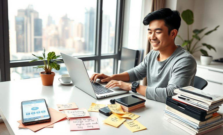 A person using a laptop to earn quick money online.