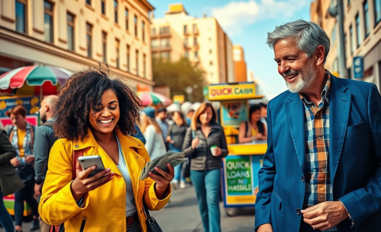 Image depicting quick cash solutions without bureaucracy.