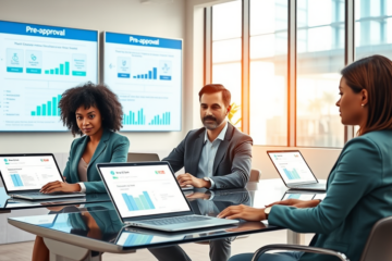 Illustration depicting the pre-approval process on digital platforms.