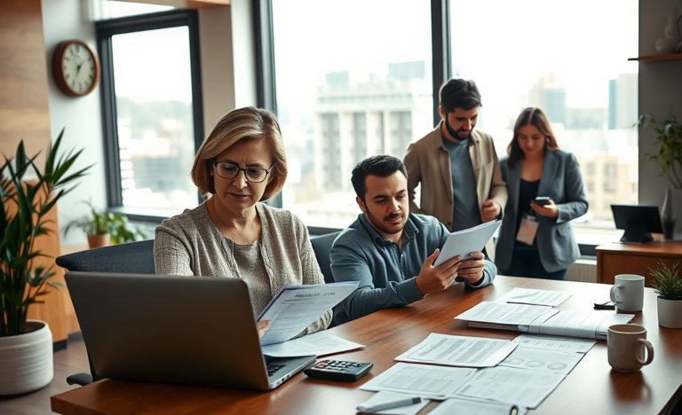 A person reviewing documents for a loan application to ensure a safe borrowing process.