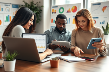 A person comparing offers on multiple platforms using a laptop.
