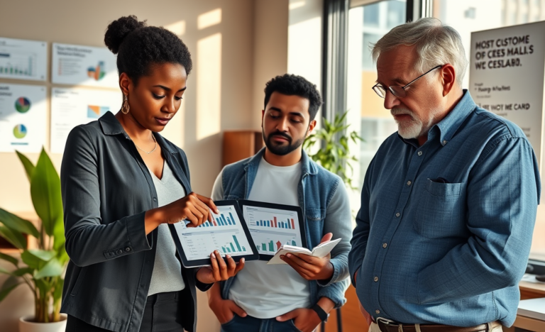 A person analyzing their credit report with financial documents.