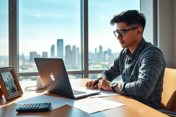 A person reviewing loan options with a low credit score.